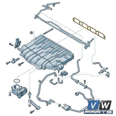 Прокладка впускного коллектора Volkswagen Tiguan - замена, vw-parts.ru