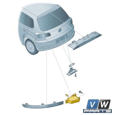 Фонарь заднего хода Volkswagen Tiguan - замена, vw-parts.ru