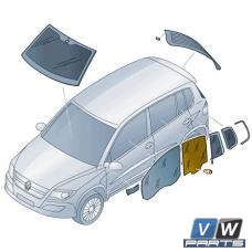 Стекло задней двери Volkswagen Tiguan - замена